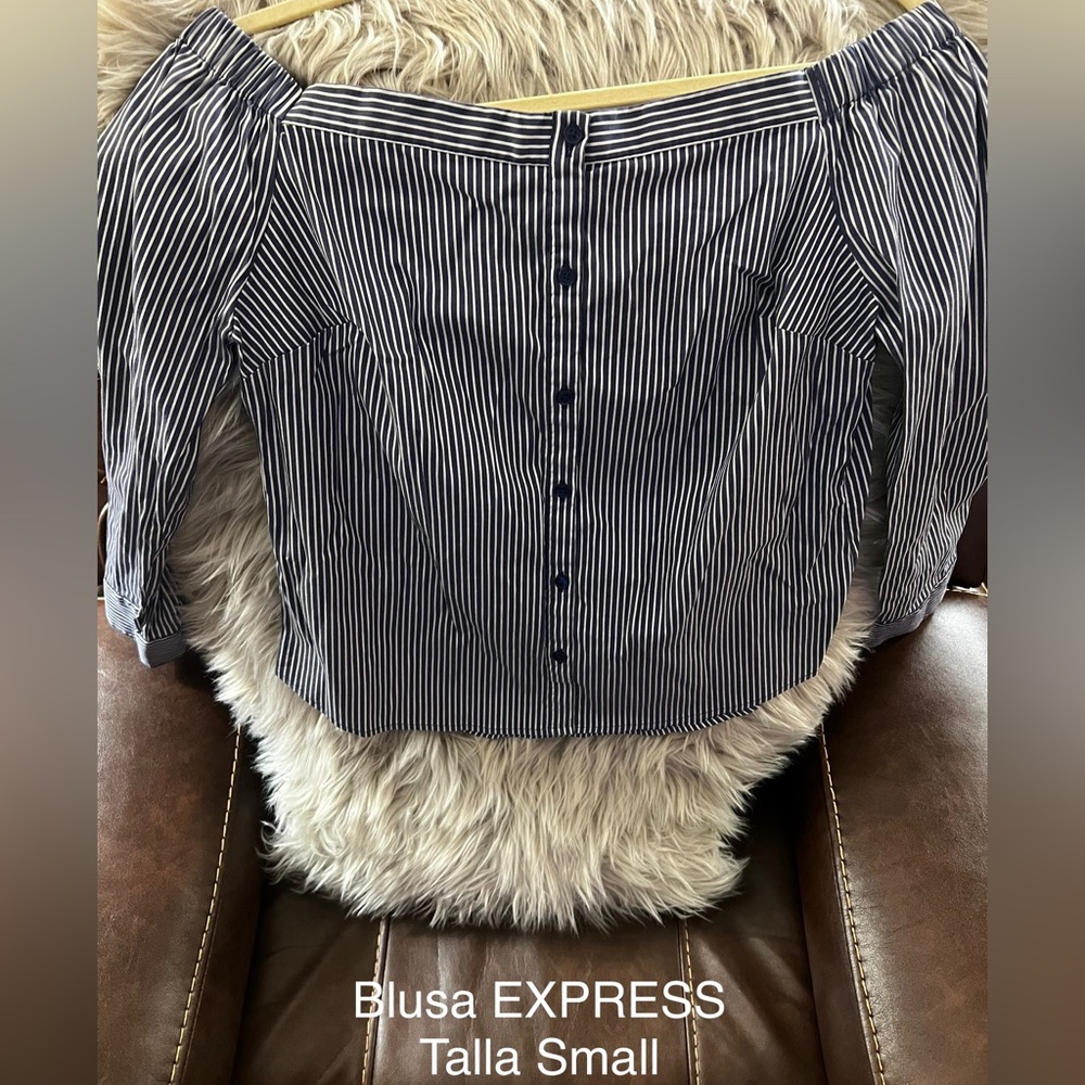 Express off the shoulder stripped top